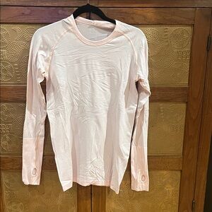 Light Pink Long Sleeve Athletic Top
